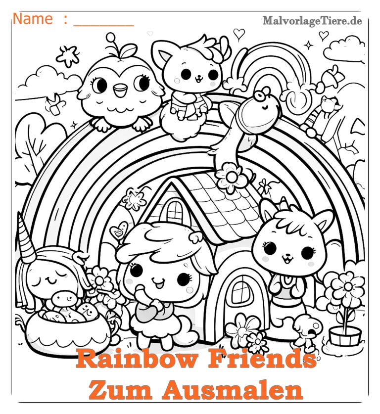 Rainbow Friends Zum Ausmalen By Malvorlagetiere De