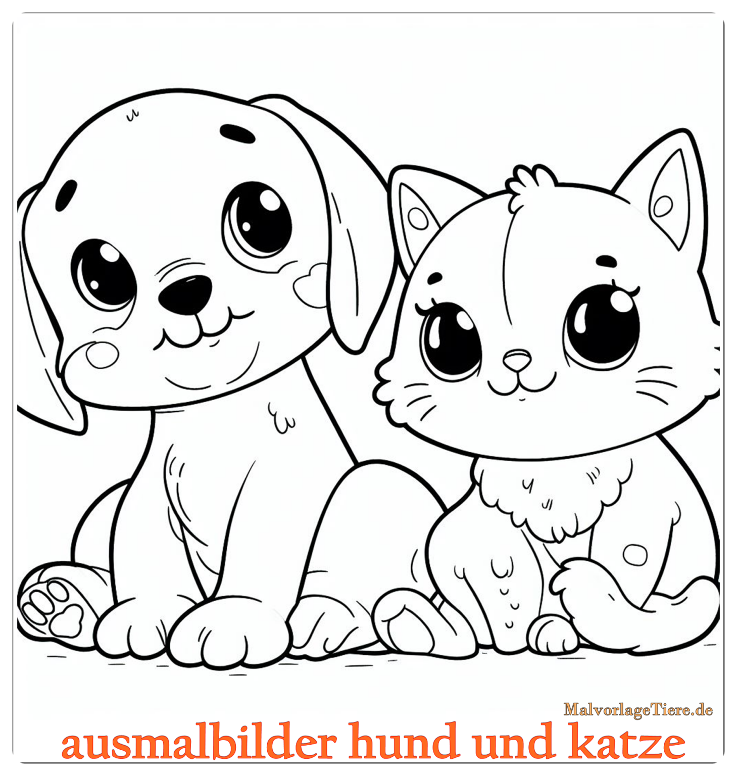 Ausmalbilder Hund Und Katze 02 By Malvorlagetiere De