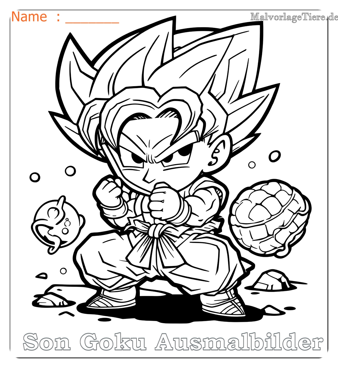 Dragon Ball Son Goku Ausmalbilder 07 by malvorlagetiere.de