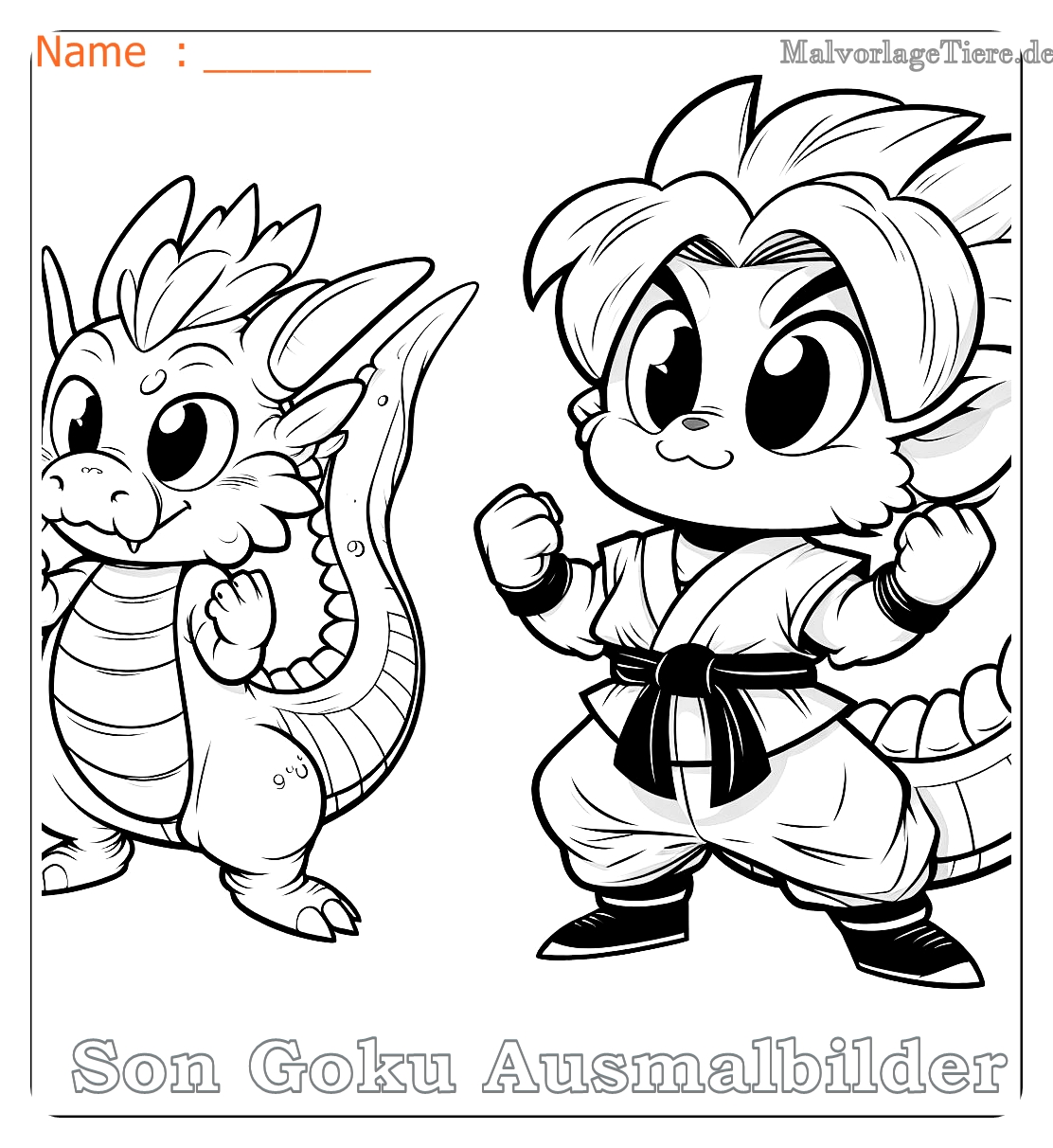 Dragon Ball Son Goku Ausmalbilder 09 by malvorlagetiere.de