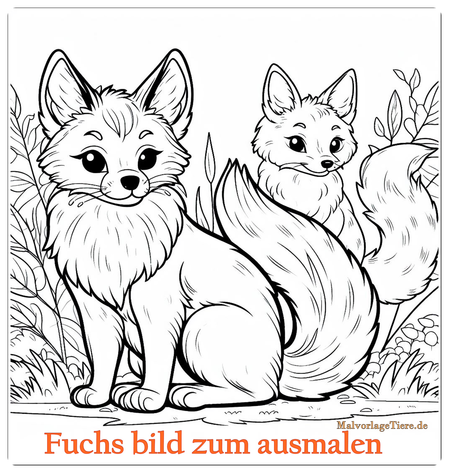 Fuchs bild zum ausmalen 02 by malvorlagetiere.de