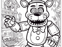 Fünf Nights at Freddy’s Ausmalbilder: Süßer Schrecken für Kinder
