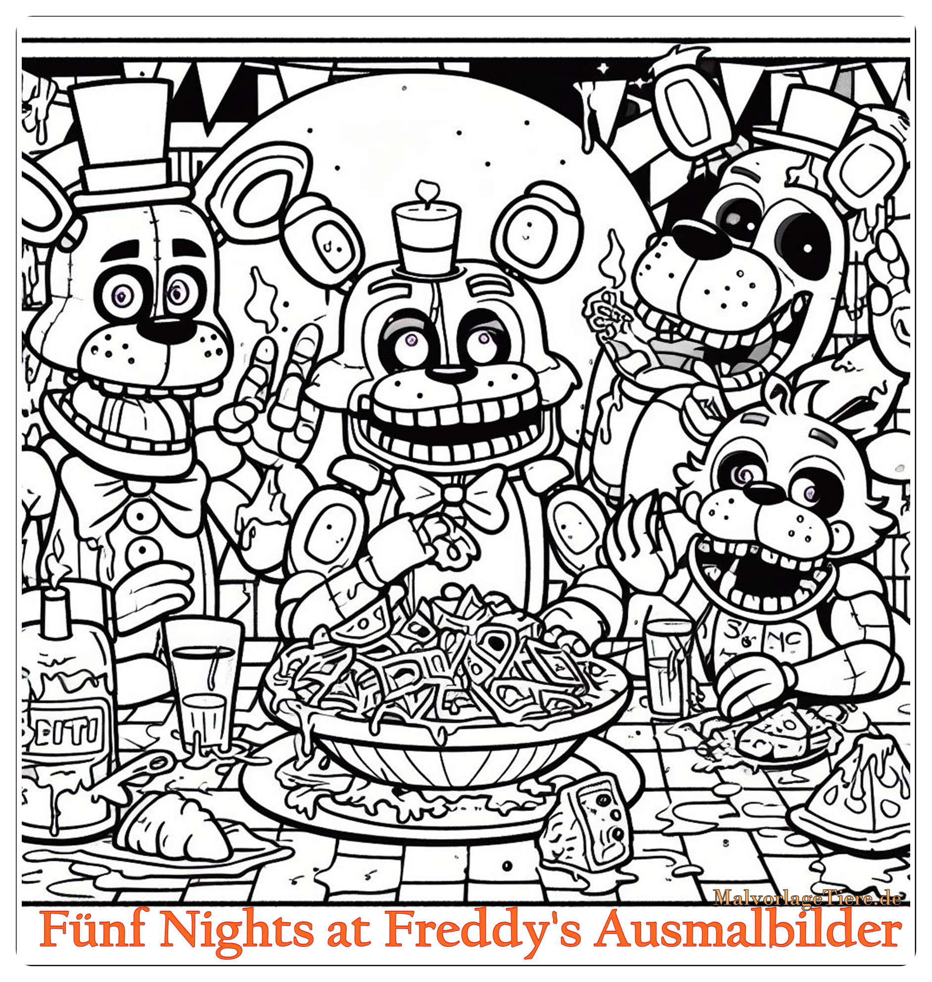 Fünf Nights at Freddy's Ausmalbilder 03 by malvorlagetiere.de