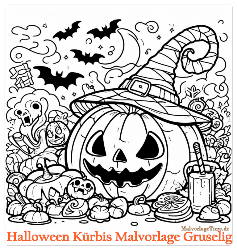 Halloween Kürbis Malvorlage Gruselig 02 By Malvorlagetiere De