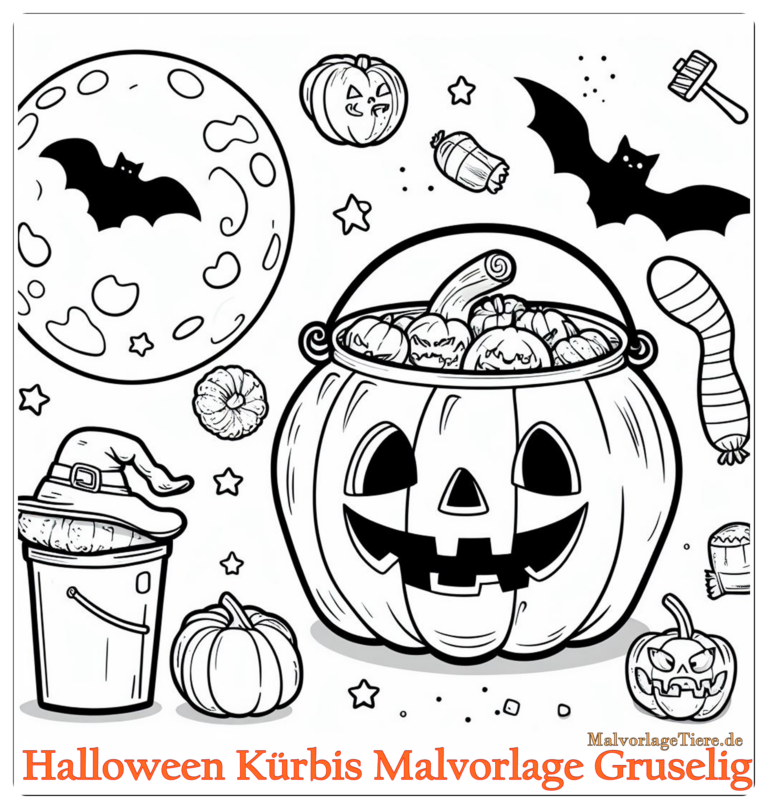 Halloween Ausmalbilder Gruselig: Gruselige Spaß für kleine Künstler!