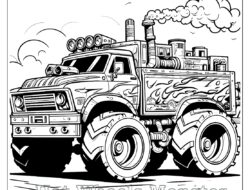 Hot Wheels Monster Truck Ausmalbilder: Spaß und Kreativität