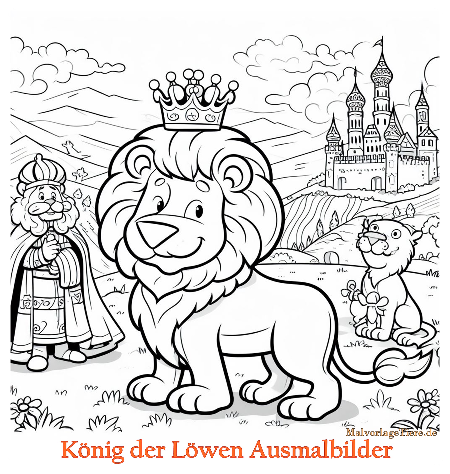 König der Löwen Ausmalbilder 01 by stadiongucker.de