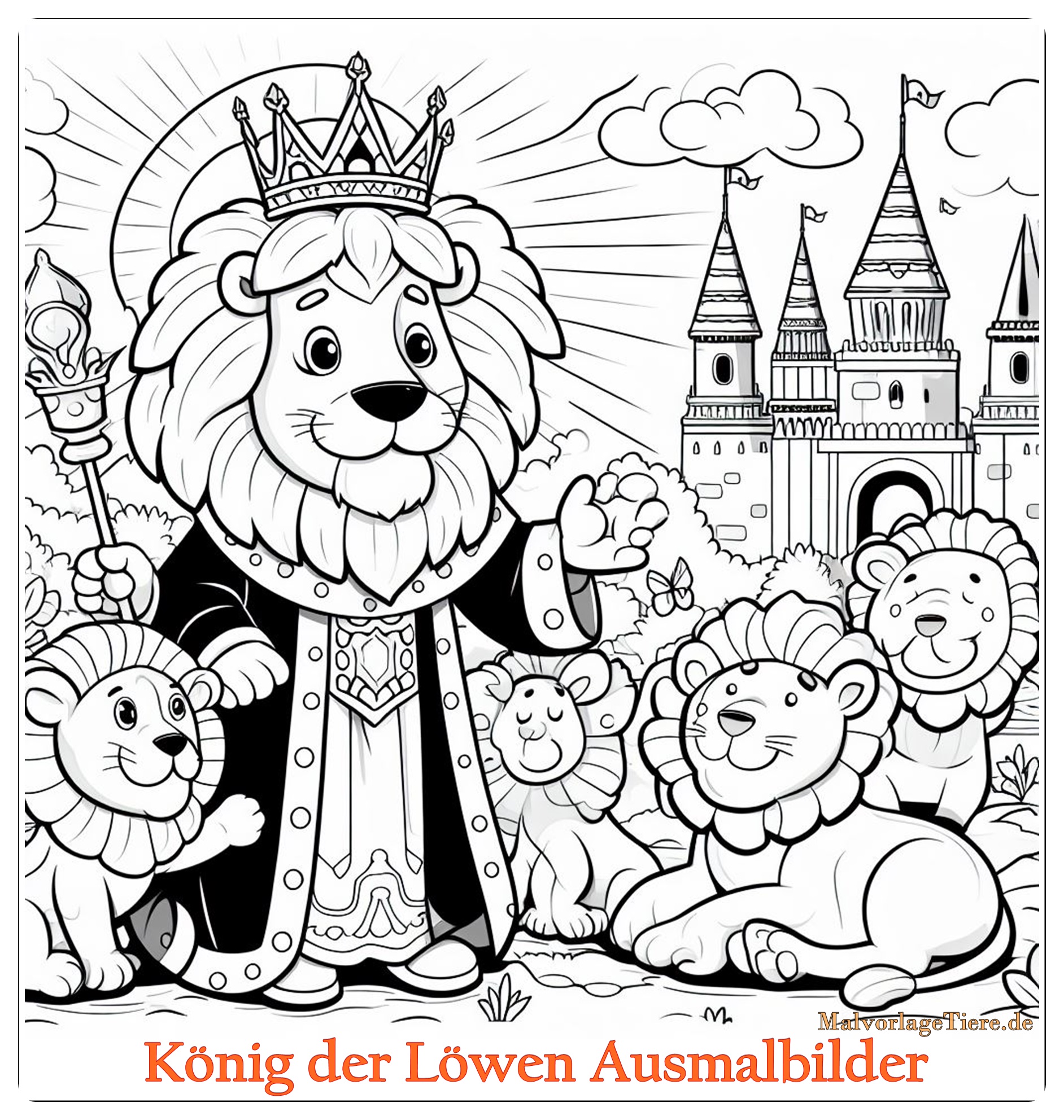 König der Löwen Ausmalbilder 02 by stadiongucker.de