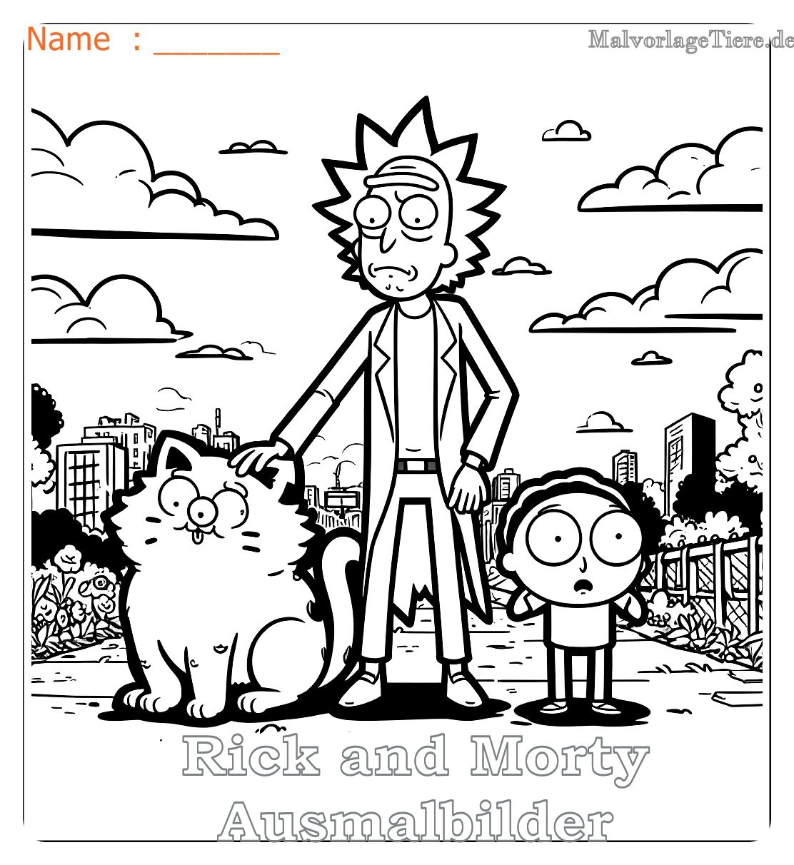 Rick and Morty Ausmalbilder 13 by malvorlagetiere.de