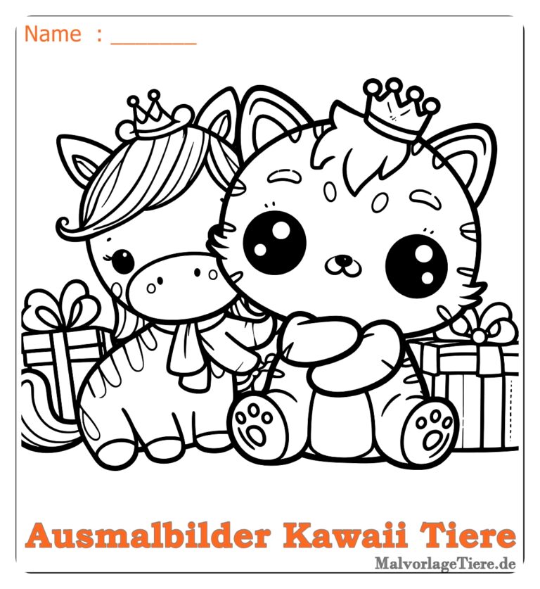 Süß ausmalbilder kawaii tiere 01 by malvorlagetiere.de