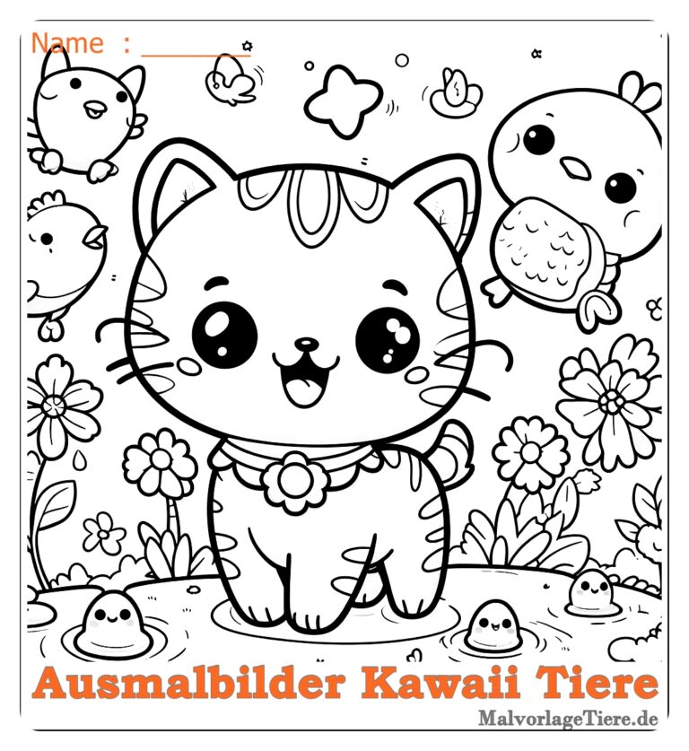 Kawaii Ausmalbilder: Malen und Entdecken!