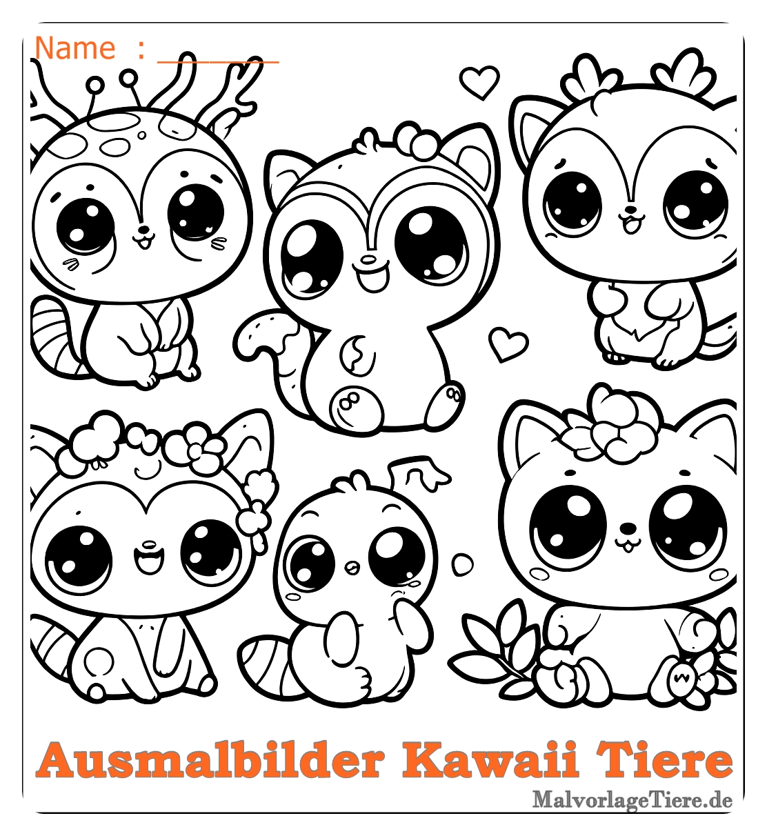 Süß ausmalbilder kawaii tiere 18 by malvorlagetiere.de