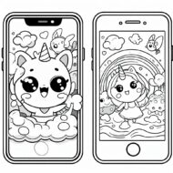 apple coloring sheet for iphone 15