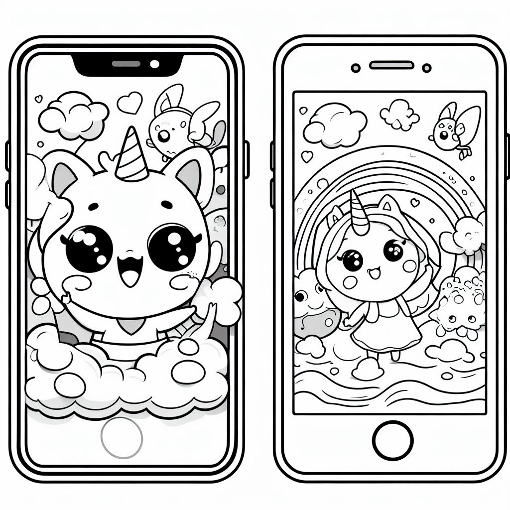apple coloring sheet for iphone 15