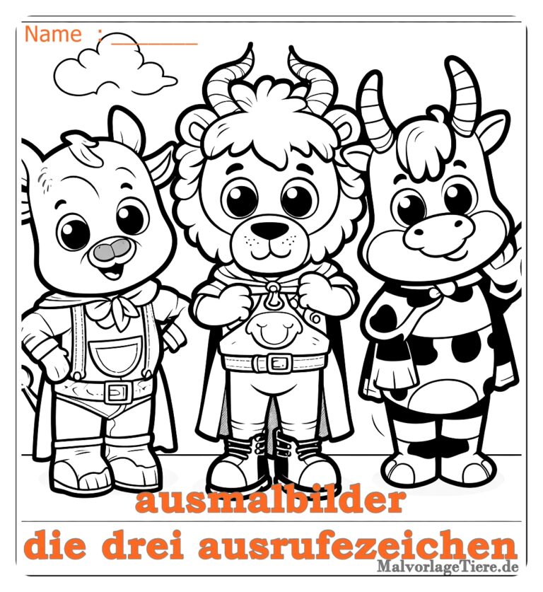 Ausmalbilder Die Drei Ausrufezeichen: A Creative Coloring Adventure Illustration 