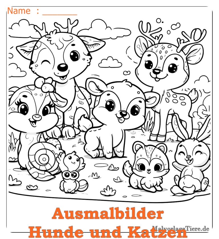 Ausmalbilder Hunde und Katzen: Kreativer Spaß für Groß und Klein!
