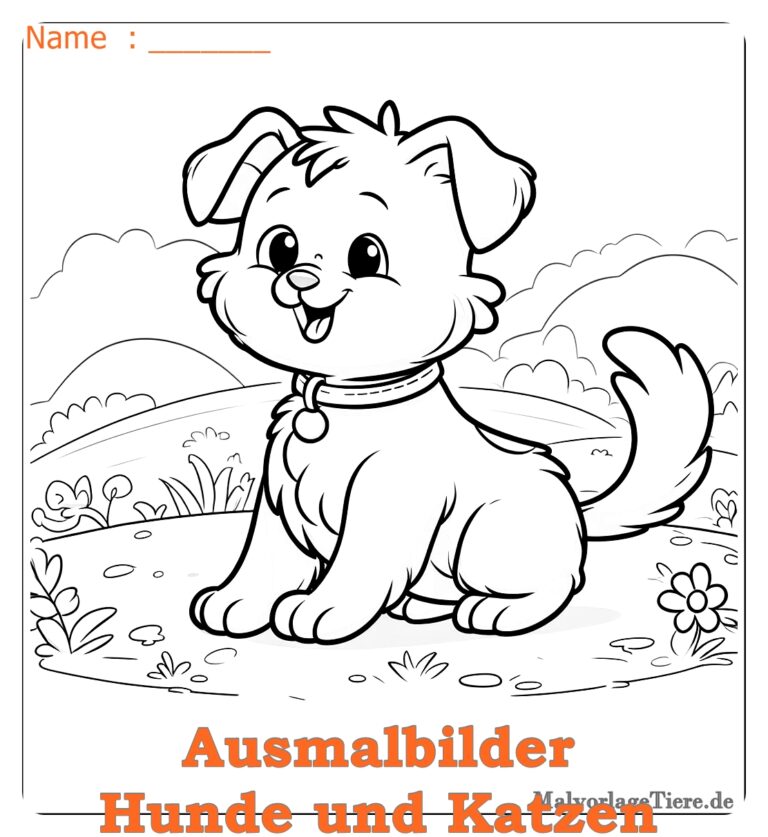 Ausmalbilder Hunde und Katzen: Kreativer Spaß für Groß und Klein!