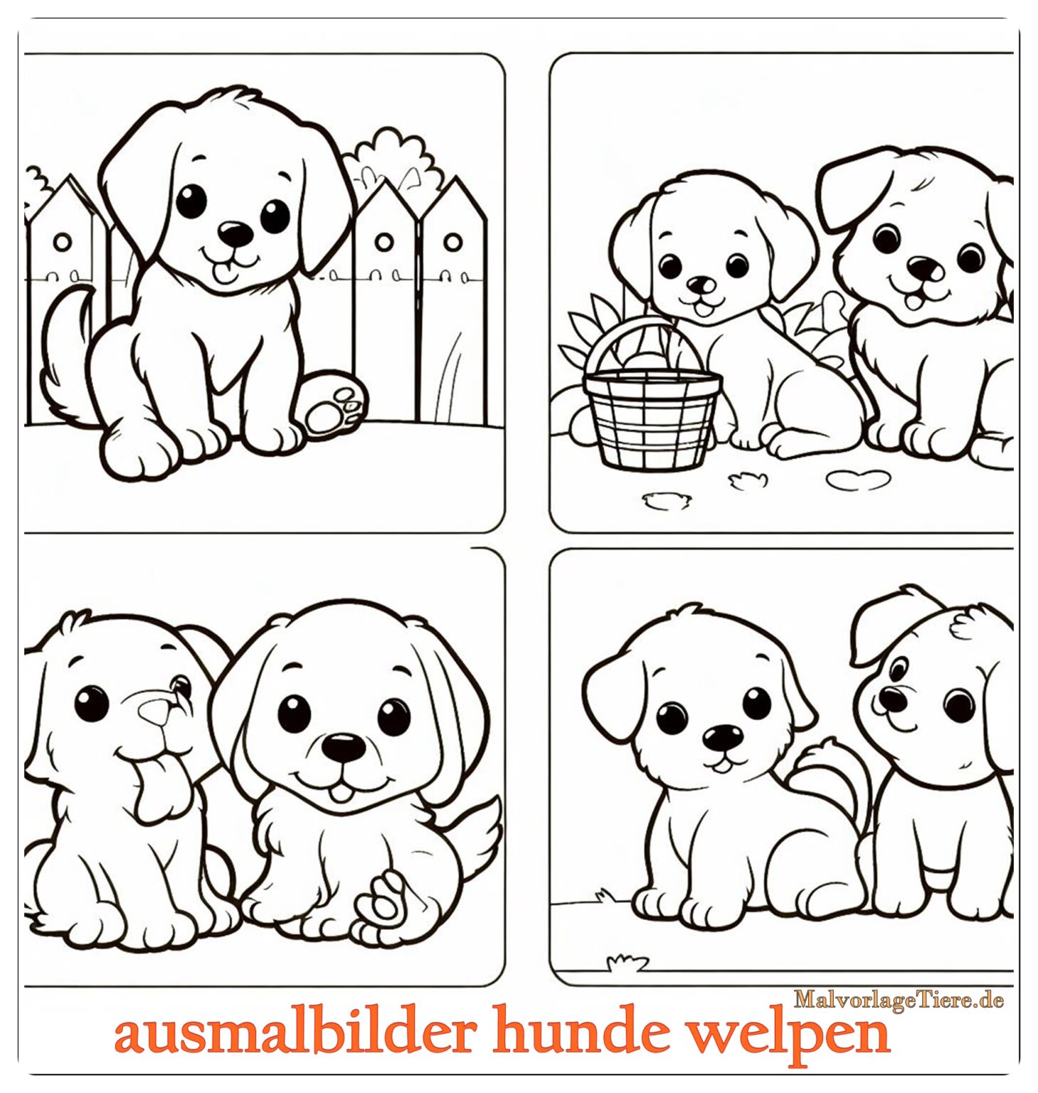 Ausmalbilder Hundewelpen: Niedliche Motive für Groß und Klein – Kostenlos zum Ausdrucken!