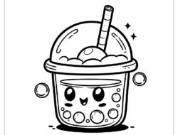 bubble tea zum ausmalen 1 by malvorlagetiere.de