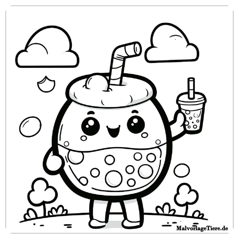 bubble tea zum ausmalen 16 by malvorlagetiere.de – MalvorlageTiere.de