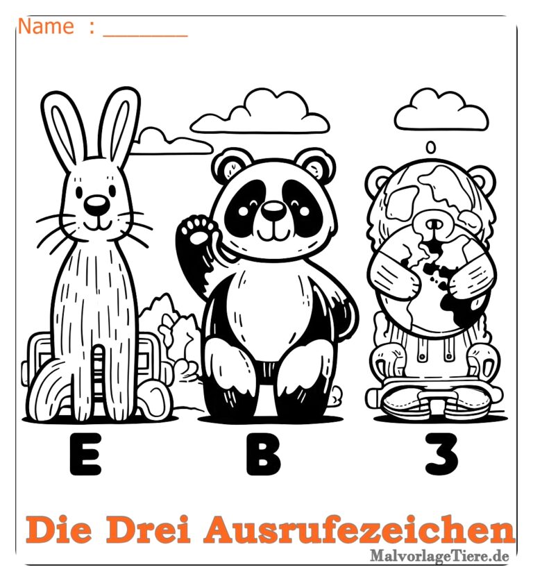 die drei ausrufezeichen ausmalbild 05 by malvorlagetiere.de