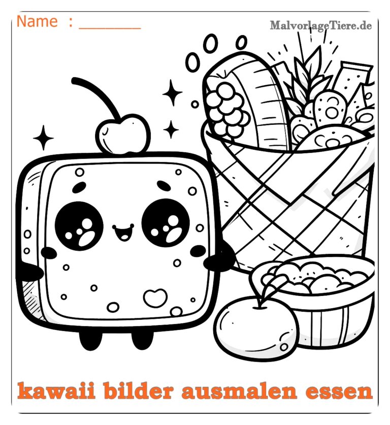kawaii bilder ausmalen essen 01 by malvorlagetiere.de