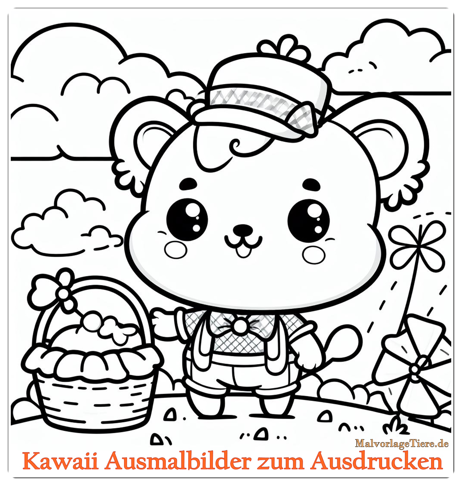 Kawaii Ausmalbilder zum Ausdrucken: Süße Vorlagen für Kinder