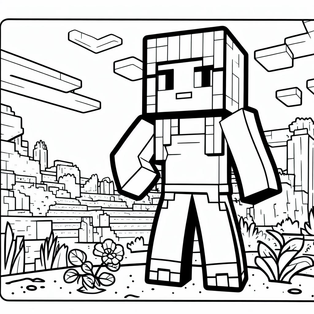 minecraft coloring sheets