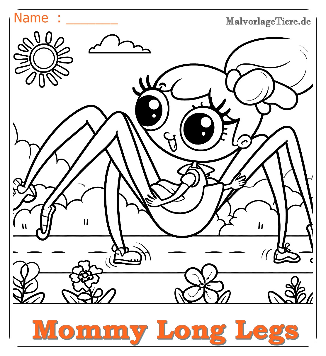 mommy long legs ausmalbilder 01 by malvorlagetiere.de - MalvorlageTiere.de