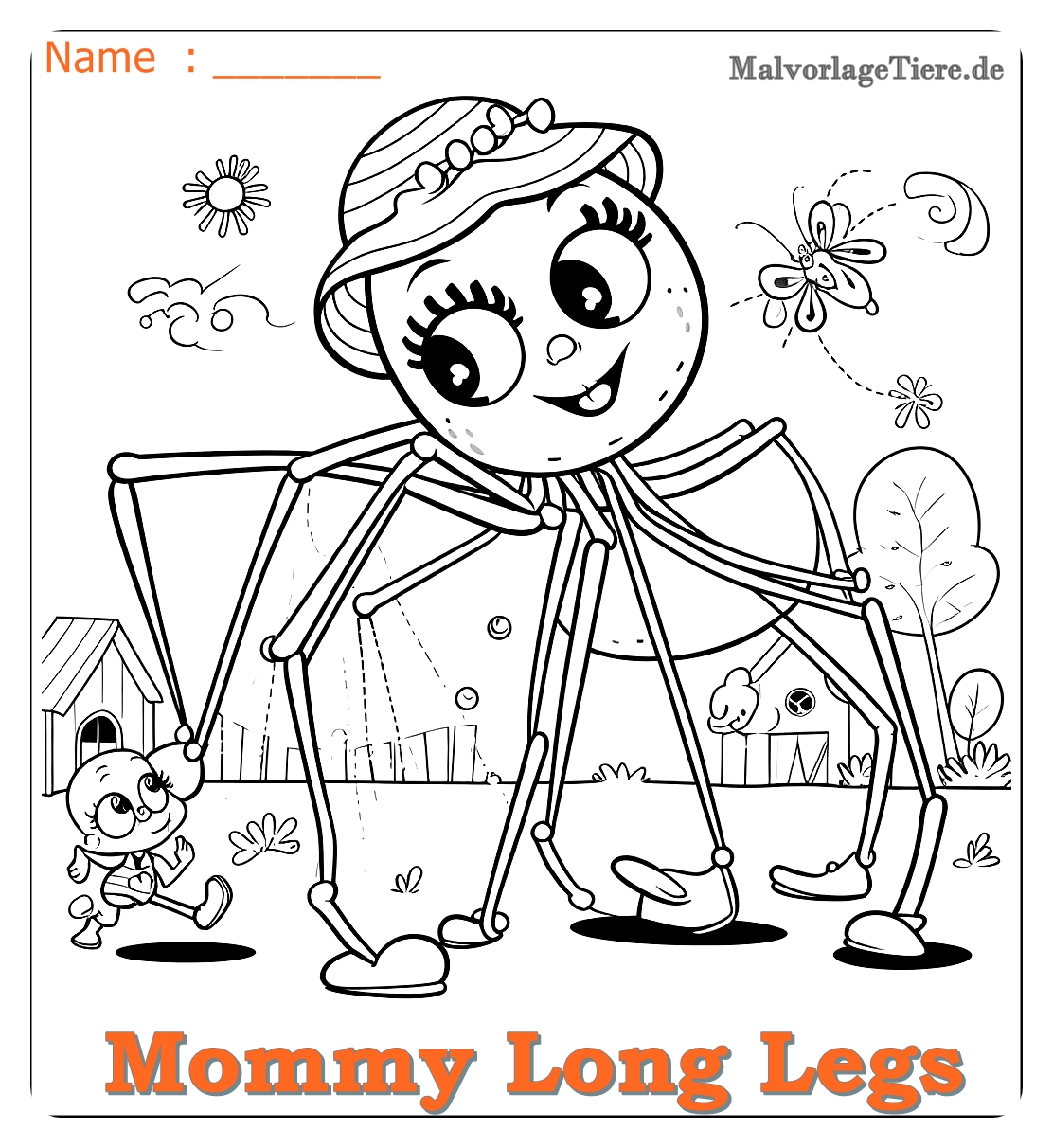 mommy long legs ausmalbilder 03 by malvorlagetiere.de