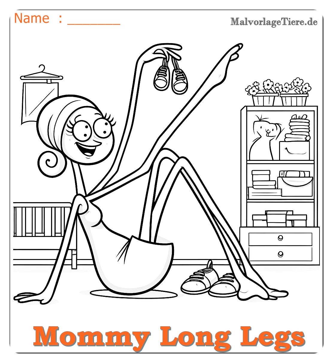 mommy long legs ausmalbilder 05 by malvorlagetiere.de