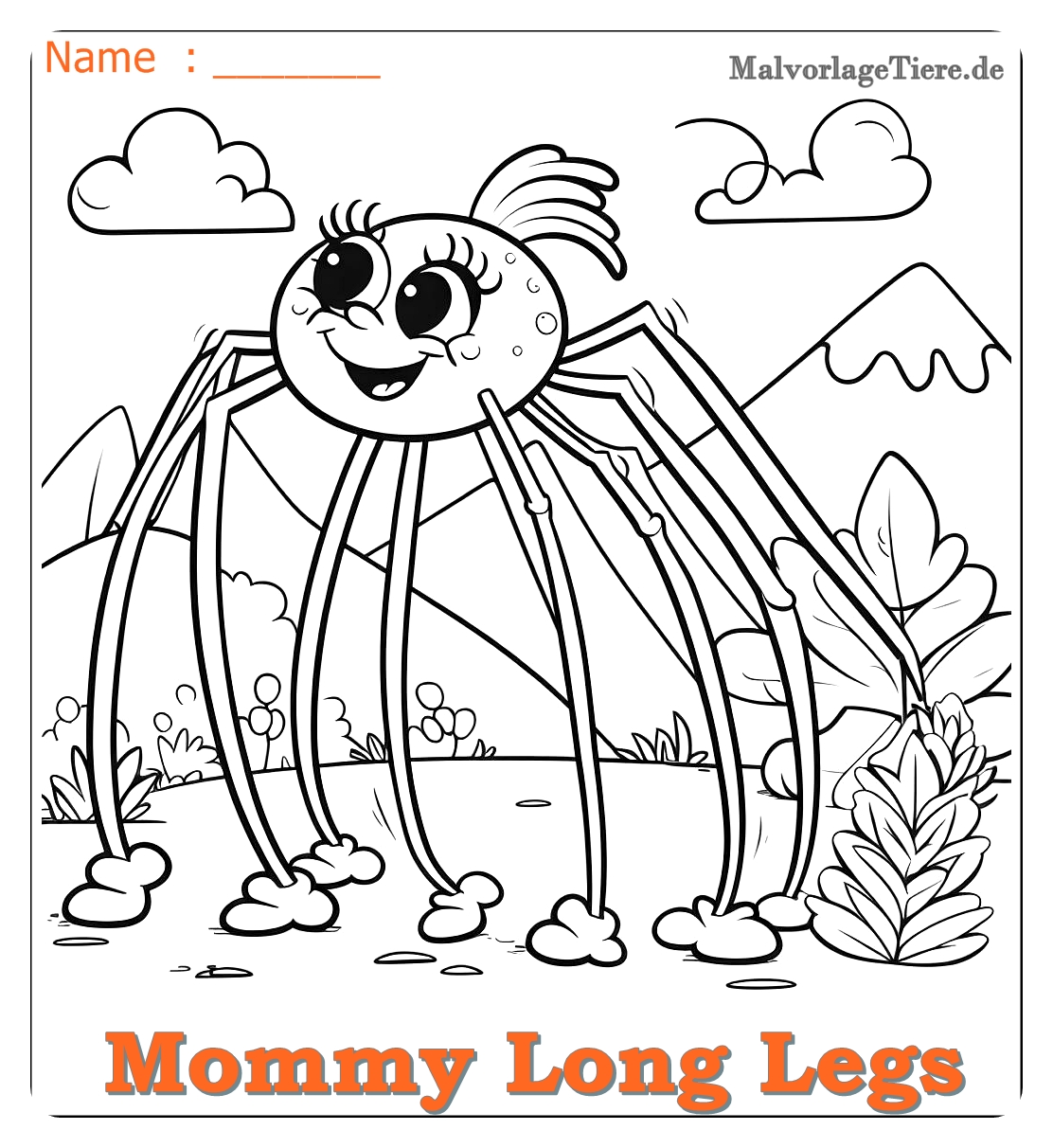 mommy long legs ausmalbilder 06 by malvorlagetiere.de