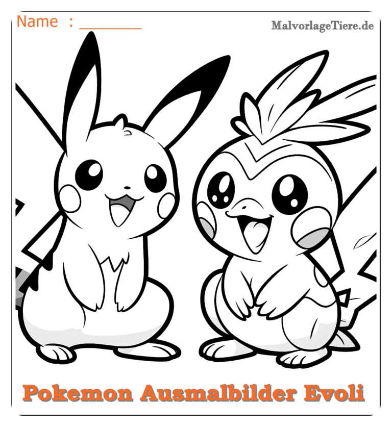 ausmalbilder evoli entwicklungen