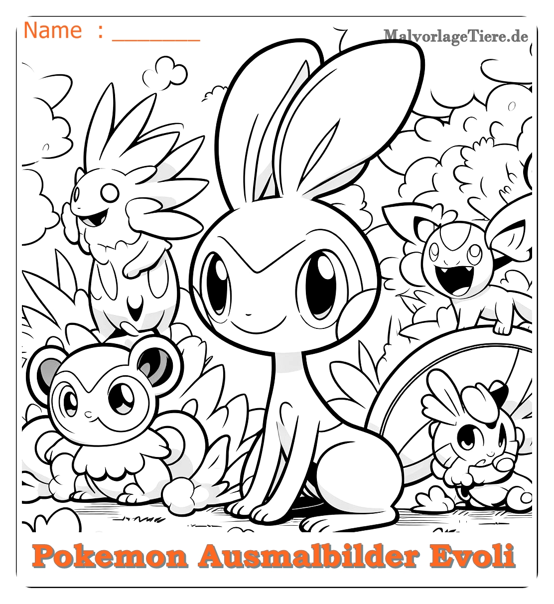 pokemon ausmalbilder evoli entwicklungen 06 by malvorlagetiere.de
