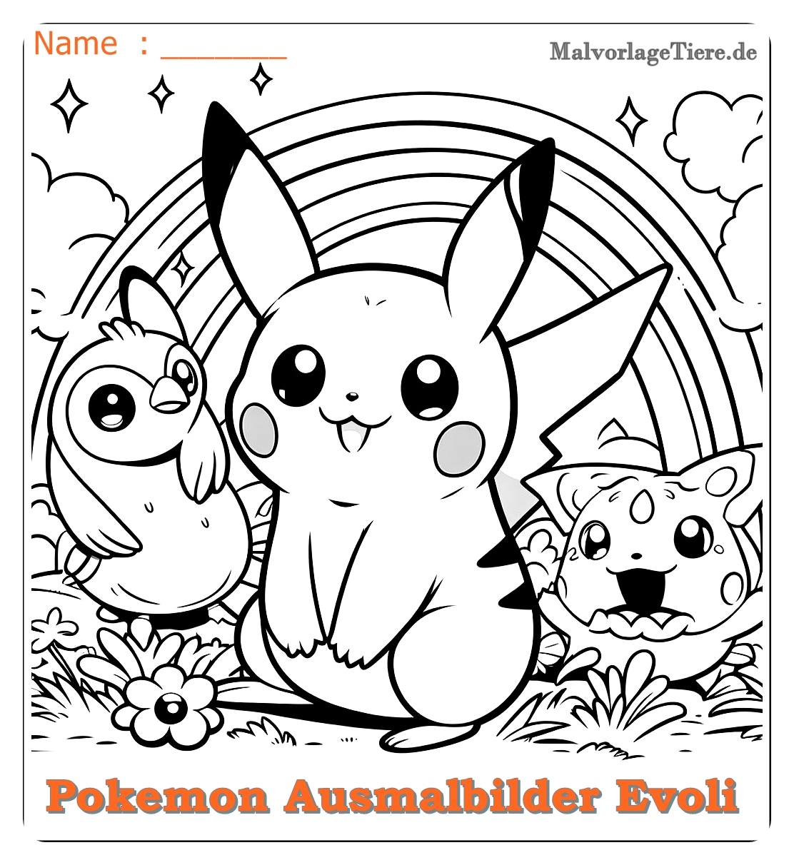 pokemon ausmalbilder evoli entwicklungen 08 by malvorlagetiere.de