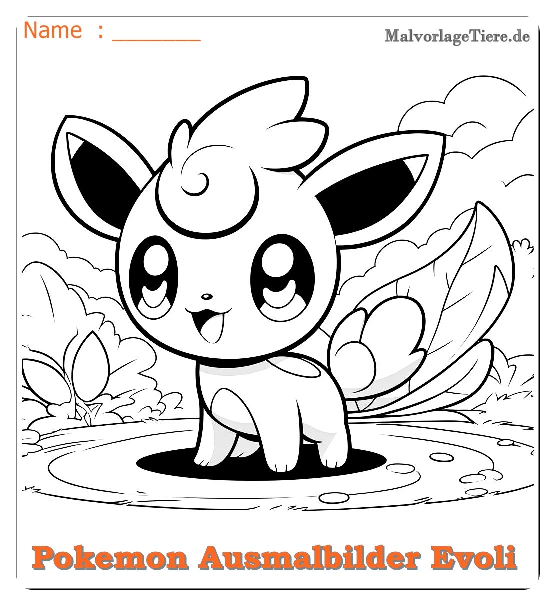 pokemon ausmalbilder evoli entwicklungen 09 by malvorlagetiere.de