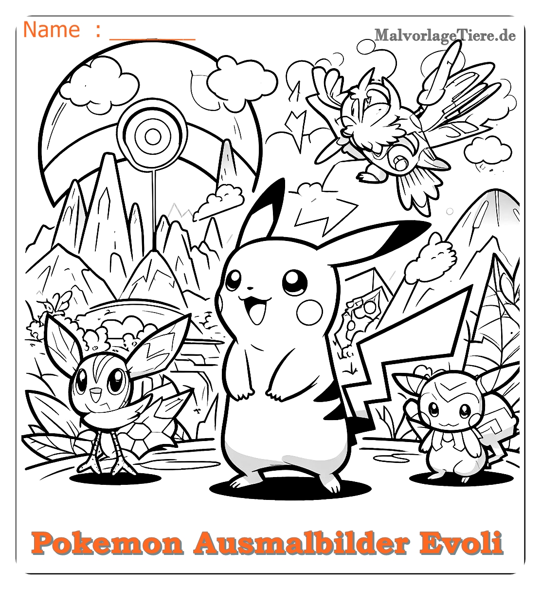 pokemon ausmalbilder evoli entwicklungen 10 by malvorlagetiere.de