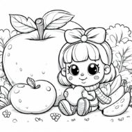 Perfektes Apfel Bild zum Ausdrucken – Ideal für Kinder & Künstler