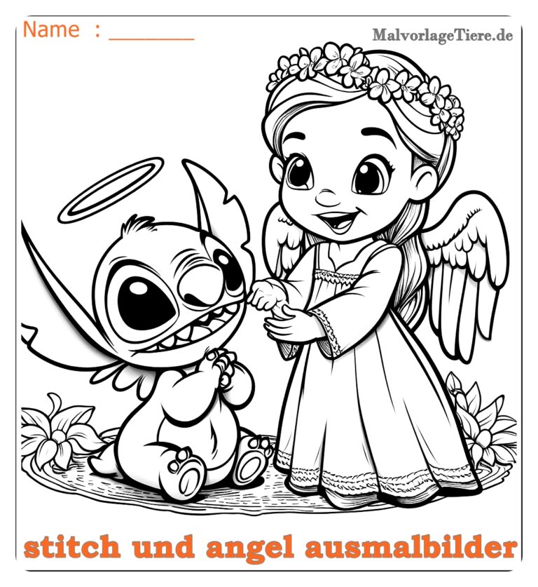 Stitch Und Angel Ausmalbilder By Malvorlagetiere De