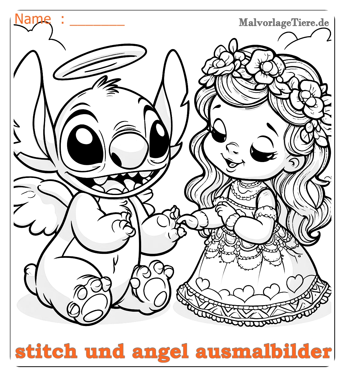 stitch und angel ausmalbilder03 by malvorlagetiere.de