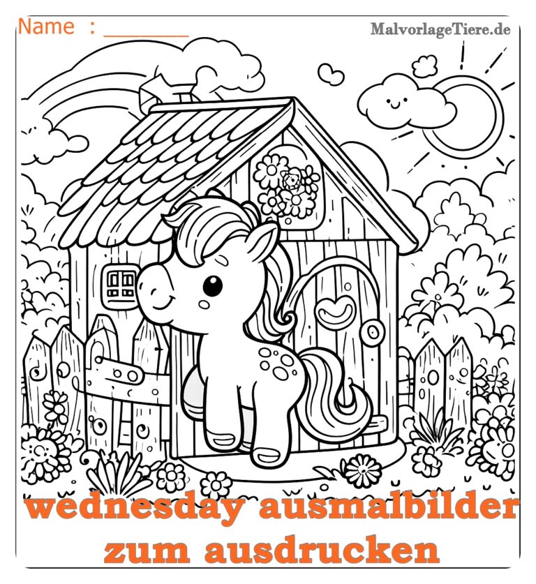 wednesday ausmalbilder zum ausdrucken gratis02 by malvorlagetiere.de