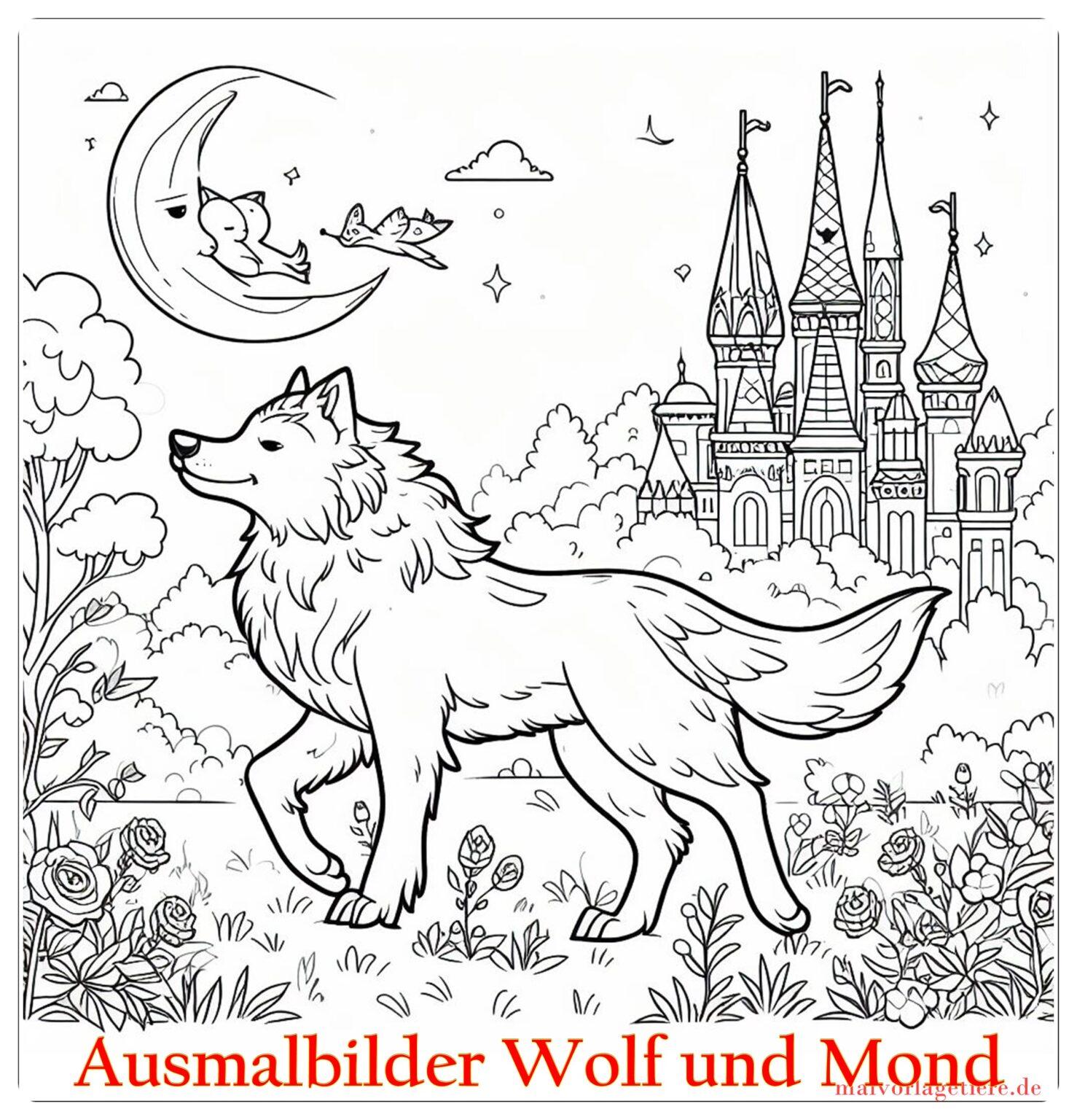 Zauberhafte Mond-Ausmalbilder: Entdecke die beruhigende Kraft des Malens!