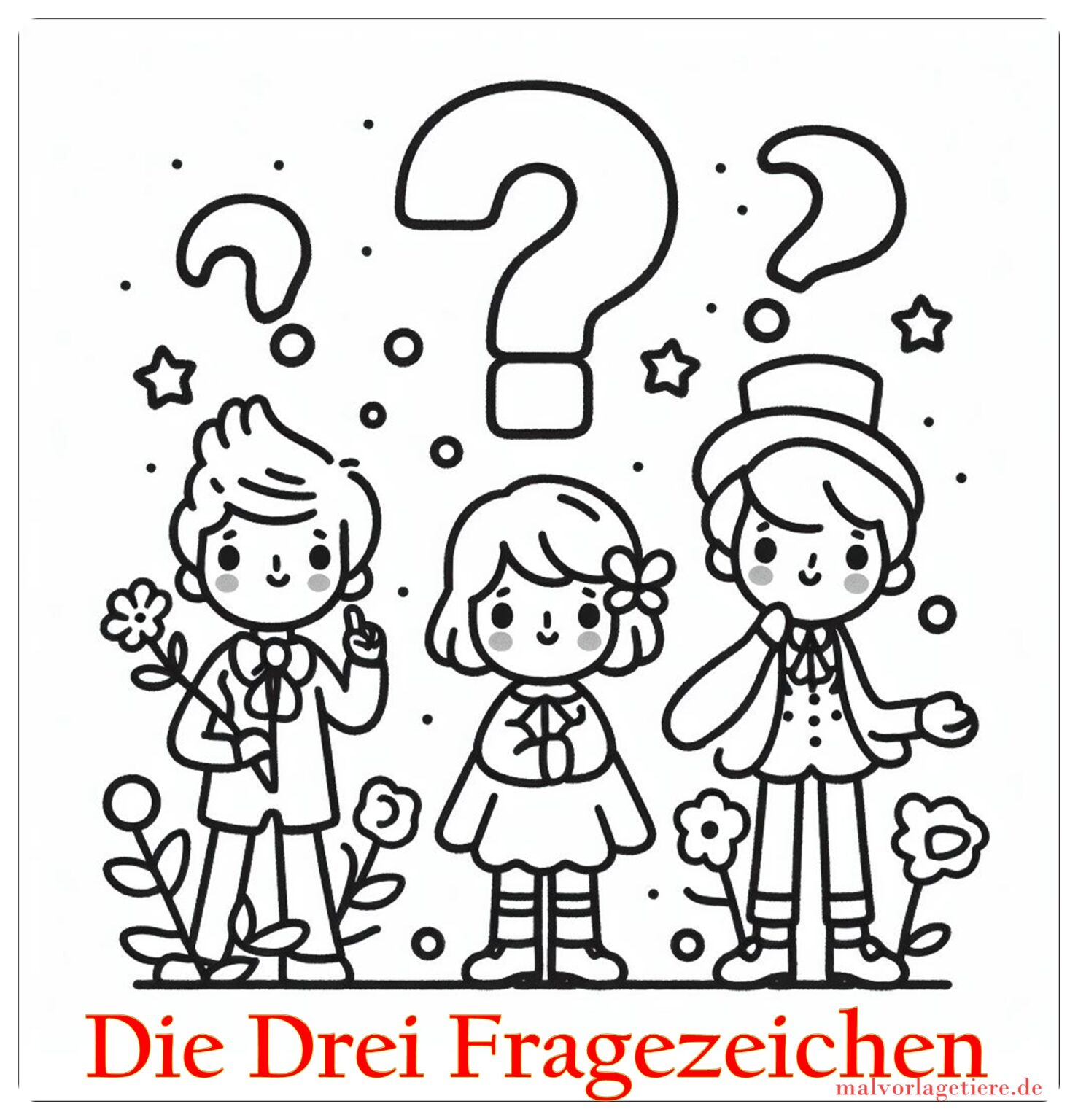 Ausmalbilder die drei fragezeichen 01 by malvorlagetiere