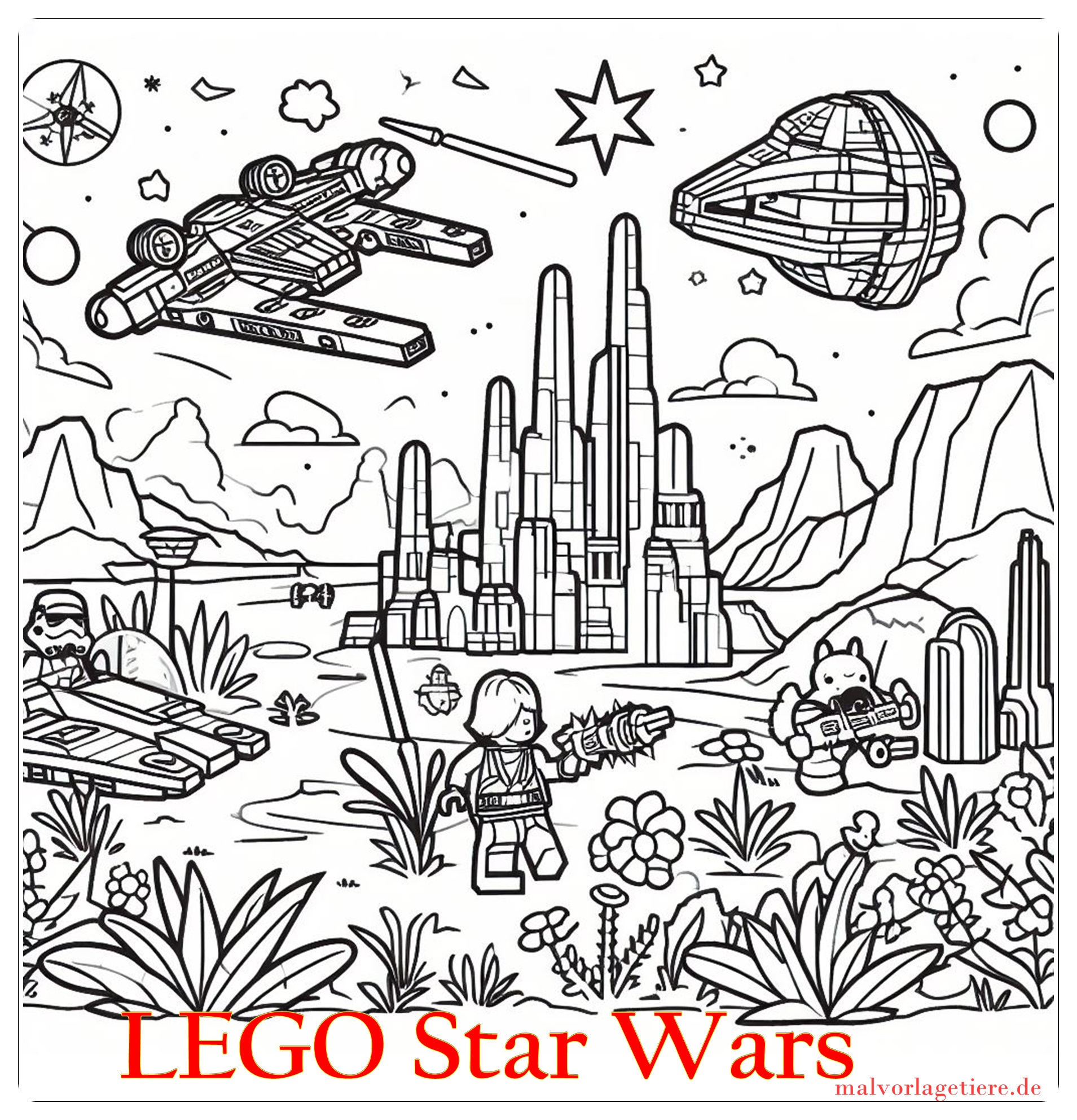 Ausmalbilder lego star wars 01 by malvorlagetiere