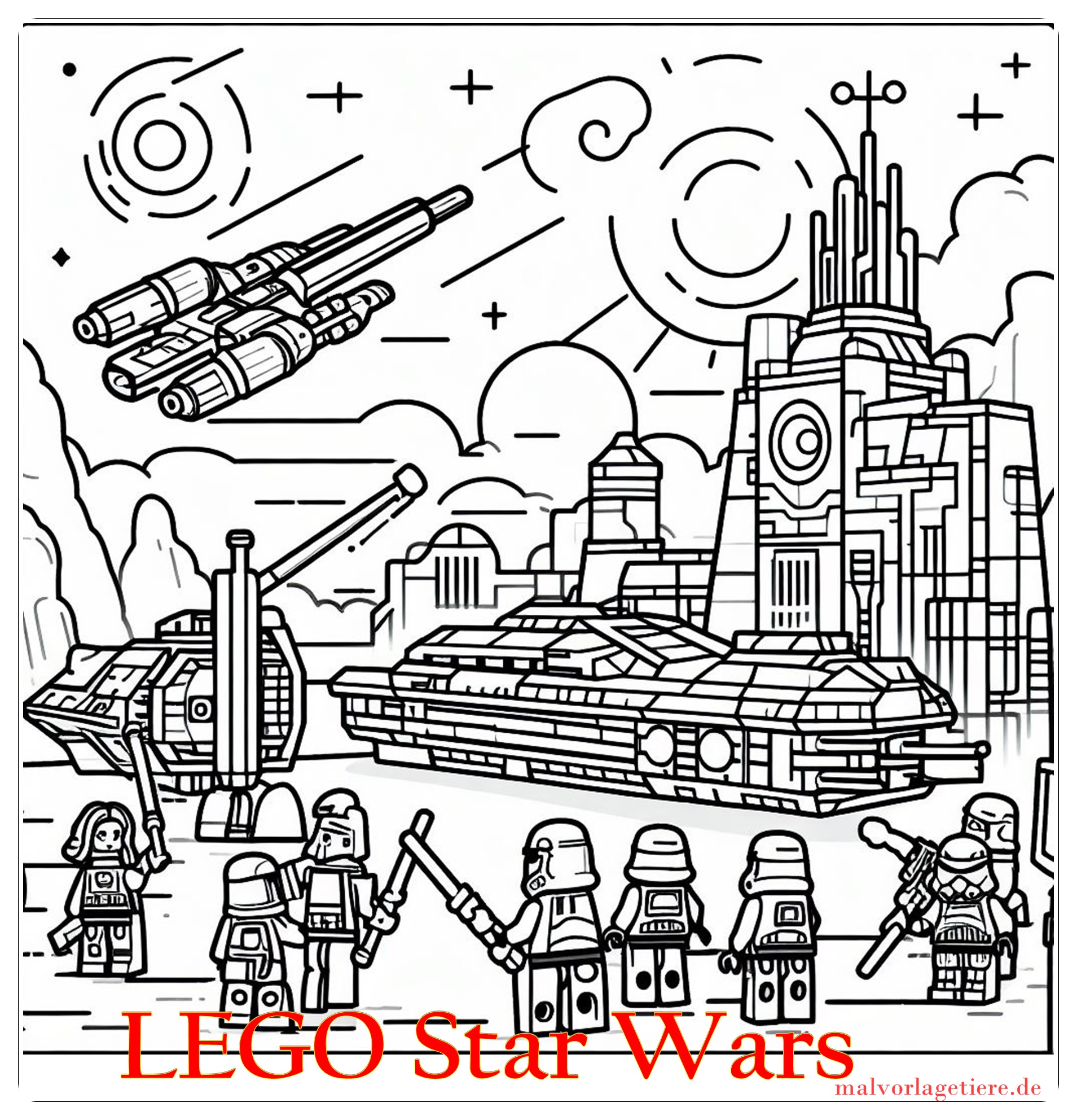 Ausmalbilder lego star wars 04 by malvorlagetiere