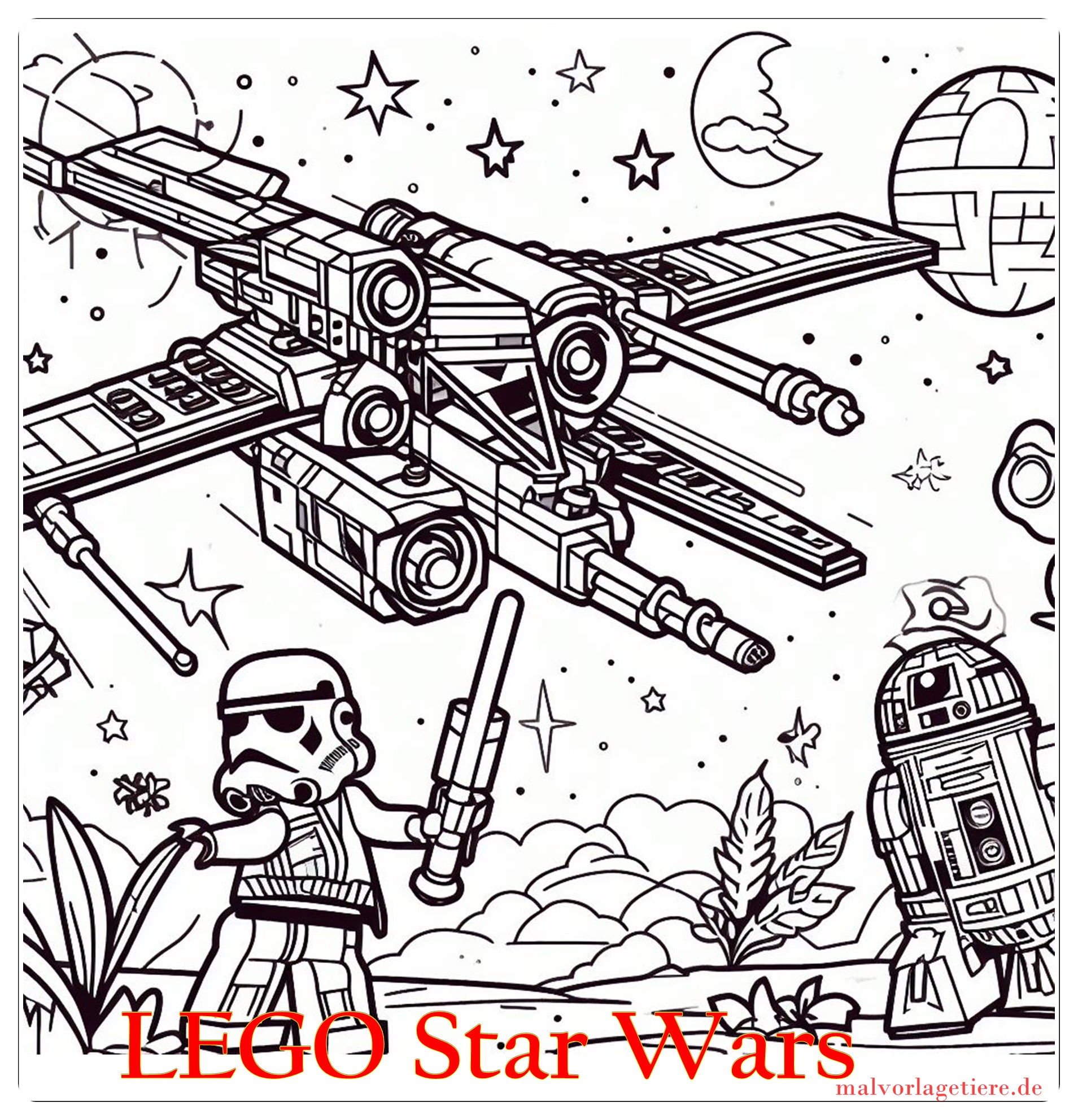 Ausmalbilder lego star wars 05 by malvorlagetiere