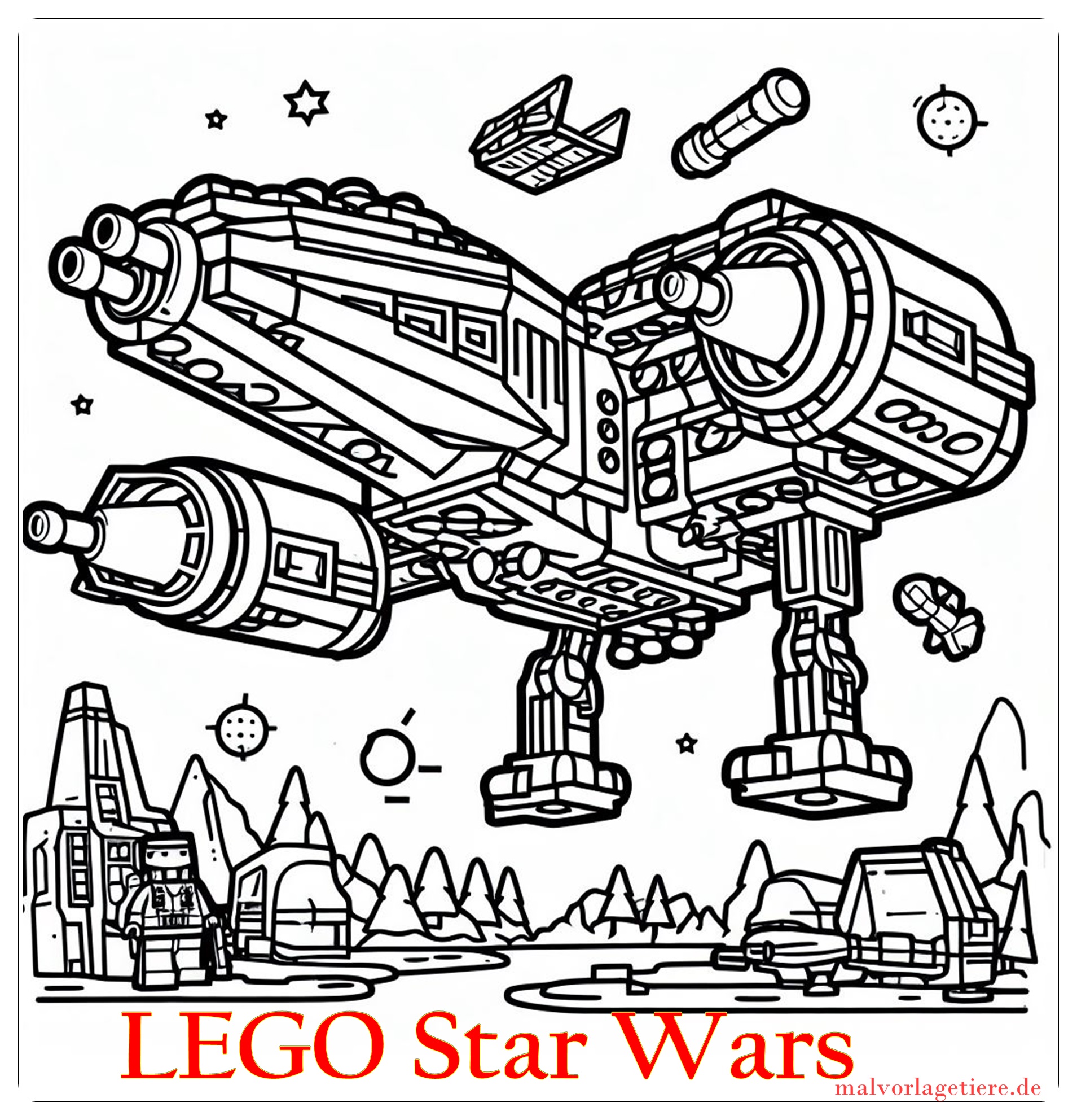 Ausmalbilder lego star wars 06 by malvorlagetiere