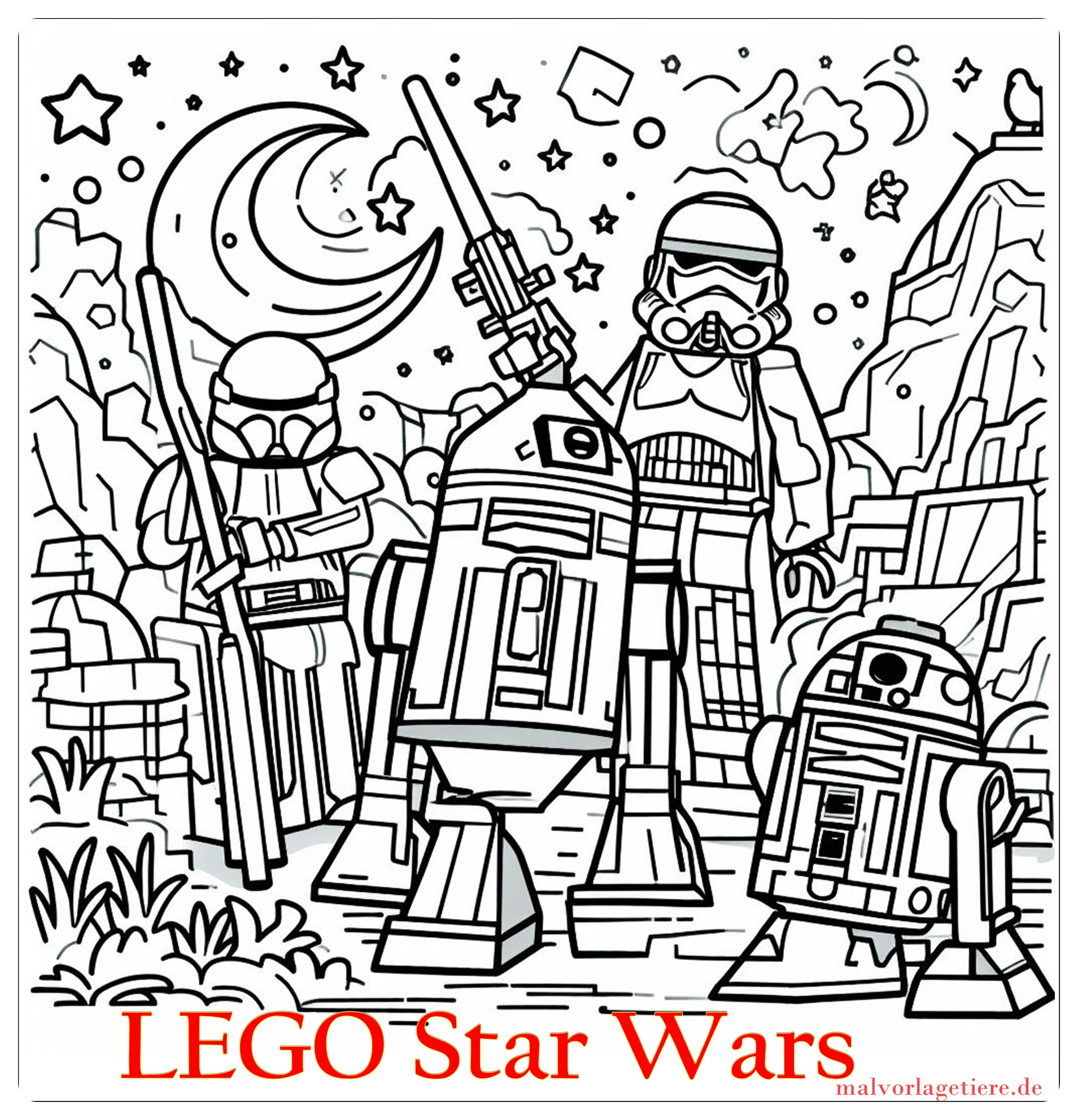 Ausmalbilder lego star wars 07 by malvorlagetiere