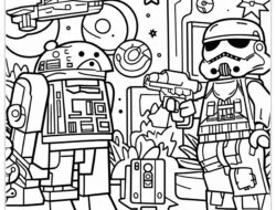 Ausmalbilder Lego Star Wars: Kreativer Spaß in der Galaxie