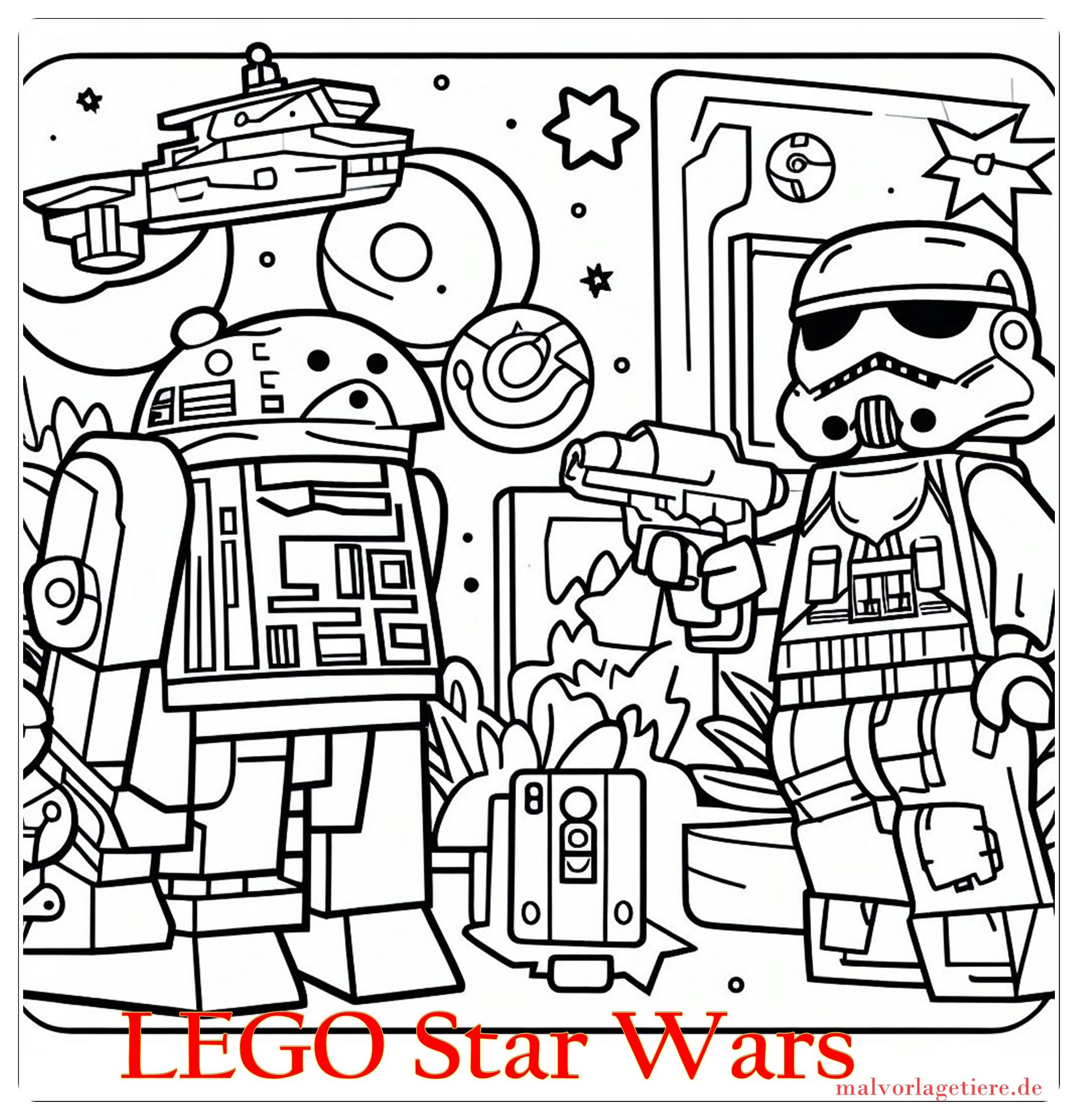 Ausmalbilder lego star wars 08 by malvorlagetiere